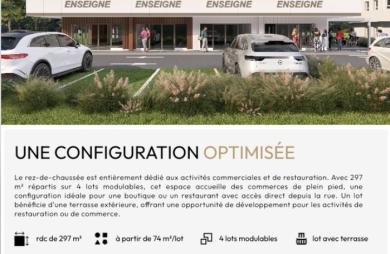 Location Local commercial 74m&sup2; 1 pièce Le Moule