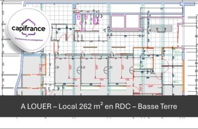 Location Local commercial 262m&sup2; Basse-Terre