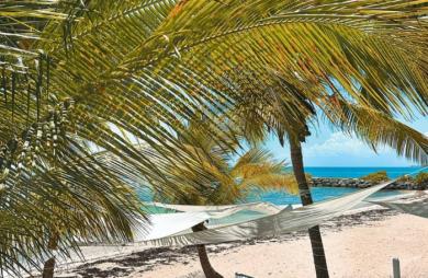 Studio vue mer en première ligne à Sainte-Anne   Dernier étage   Résidence sécurisée avec accès plage