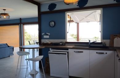 Villa contemporaine de plain-pied, vue imprenable sur les Îlets Pigeon