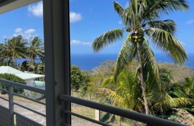 Villa de type F5 et pette dépendance avec vue mer sur les hauteurs de CASE-PILOTE