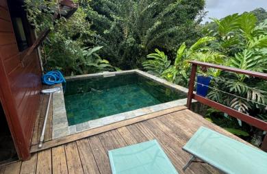 Ensemble 4 habitations + 4 piscines - Terrain 4845m2 - RIVIERE PILOTE