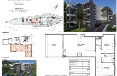 Superbe T3 Neuf au 2ème étage -Proche de toutes commodités  Quartier Mondésir, Le Marin