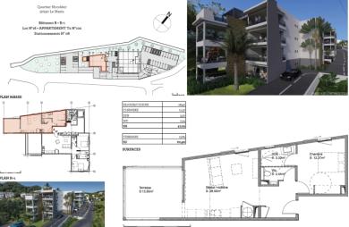 Soyez les tout premiers à habiter ce superbe T2 proche de la Marina du Marin!