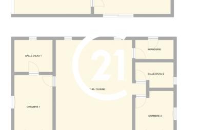 Vente Maison 121.00m&sup2; 4 pièces Le François