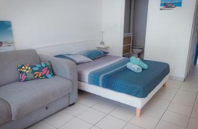 Studio vue mer et Rocher du Diamant, à 50m de la plage
