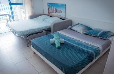 Studio vue mer et Rocher du Diamant, à 50m de la plage