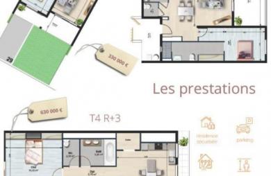 Vente Appartement 103.1m&sup2; 4 pièces Trois Bassins