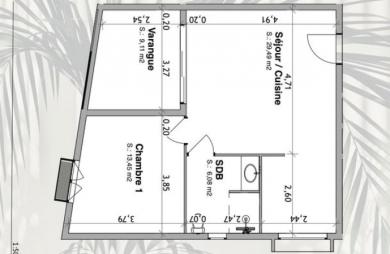 Vente Appartement 49.02m&sup2; 2 pièces Etang-Sale