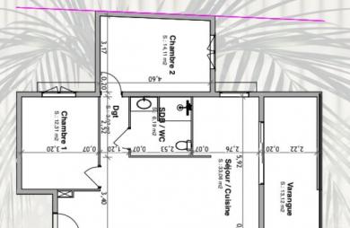 Vente Appartement 68.69m&sup2; 3 pièces Etang-Sale