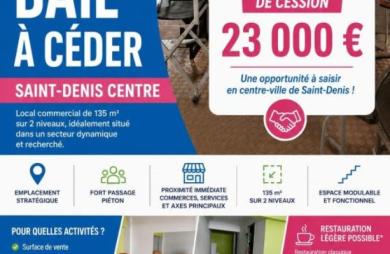 Vente Local commercial 132m&sup2; Saint Denis