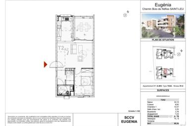 Vente Appartement 65m&sup2; 2 pièces Piton Saint Leu