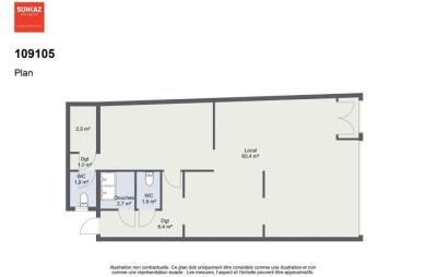 Location Local commercial 65.00m&sup2; Le Port