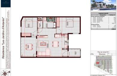Vente Appartement 58m&sup2; 3 pièces Sainte Marie