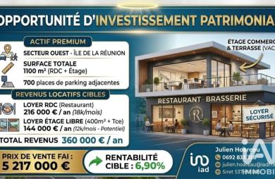 Vente Local commercial 1175m&sup2; Le Port