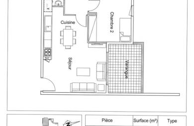 Vente Appartement 61m&sup2; 3 pièces Saint-Pierre