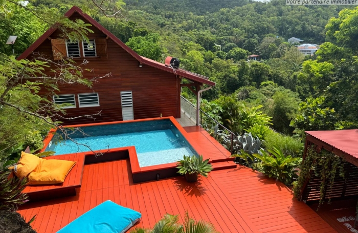 VIEUX FORT, Coup de cœur, magnifique Villa vue mer avec piscine, bungalow aménagé