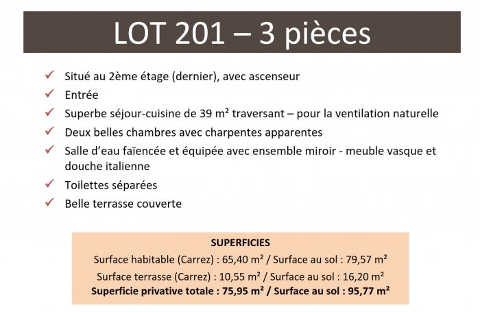 Bel appartement 3 pièces au dernier étage - Adresse recherchée