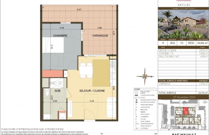 Grand appartement 2 pièces - Programme neuf - adresse recherchée