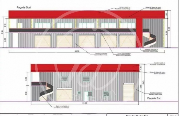 Vente Bureaux 647m&sup2; 1 pi&#232;ce Baie Mahault