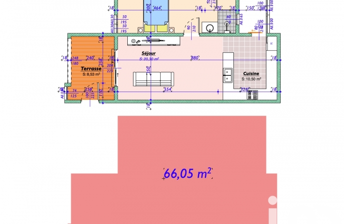 Vente Appartement 57m&sup2; 2 pi&#232;ces Sainte Rose