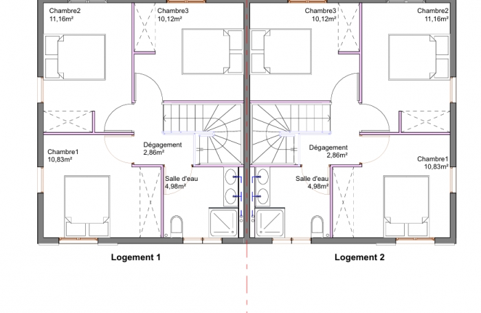 4 MAISONS MITOYENNES T4 EN DUPLEX AVEC JARDIN BAIE-MAHAULT