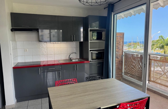 GOURBEYRE - MARINA DE RIVIERE SENS- Appartement T2 avec balcon d’angle   vue marina