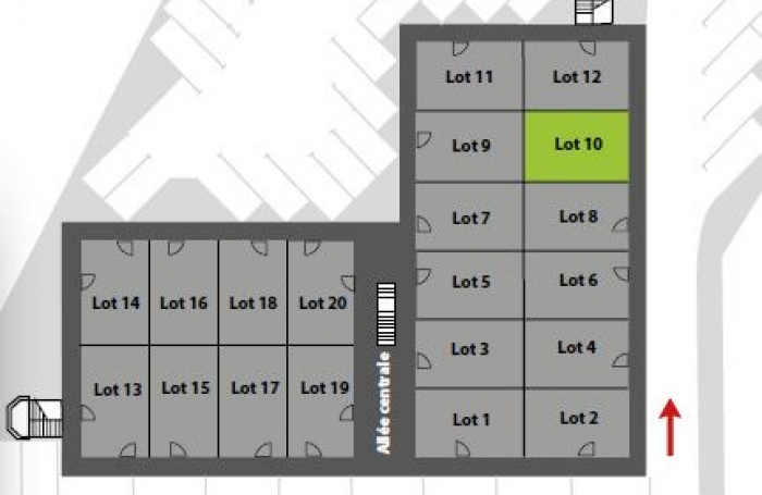 Local de 37m2 IMMEUBLE ESPACE ROCADE - GRAND CAMP