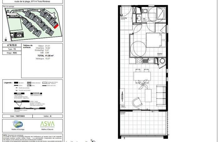 T2 VUE MER RESIDENCE DE STANDING TROIS RIVIERE