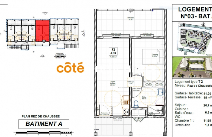 Vente Appartement 41.2m&sup2; 2 pi&egrave;ces Sainte Anne