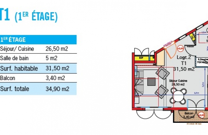 Vente Appartement 30m² 1 pièce Sainte Anne