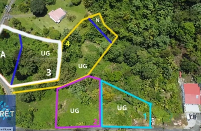 Vente Terrain 854m&sup2; Capesterre Belle Eau