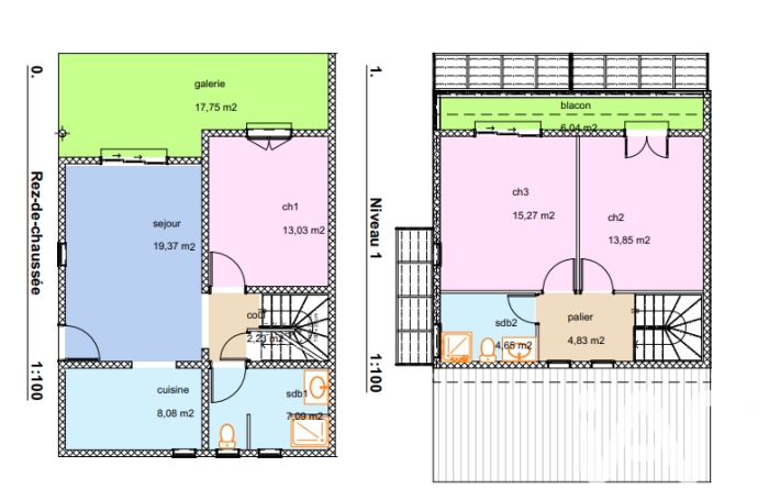 Vente Maison 88m&sup2; 4 pièces Le Moule