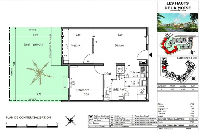 Vente Maison 41.15m&sup2; 2 pi&#232;ces La Trinité