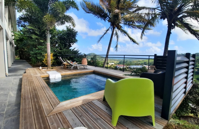 **À vendre : Superbe villa rénovée avec vue mer et campagne   Le Marin**