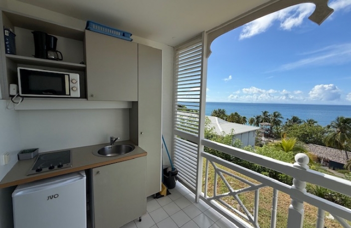 STUDIO meublé VUE SUR LE ROCHER dans résidence avec piscine