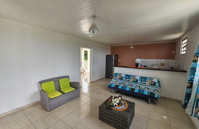 T2 meubl&eacute; en R+1 vue campagne panoramique.