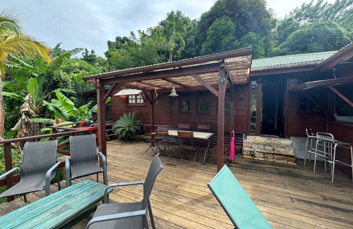 Ensemble 4 habitations + 4 piscines - Terrain 4845m2 - RIVIERE PILOTE