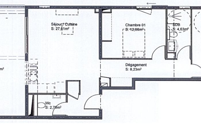 Grand T3 avec Grande Terrasse proche de toutes commodit&eacute;s