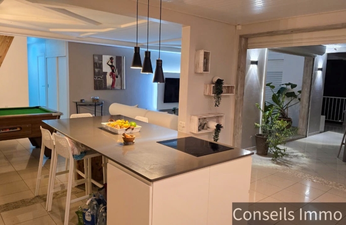 Villa duplex T5 + T3 locatif, piscine, vue mer - Morne Courbaril - Le Marin