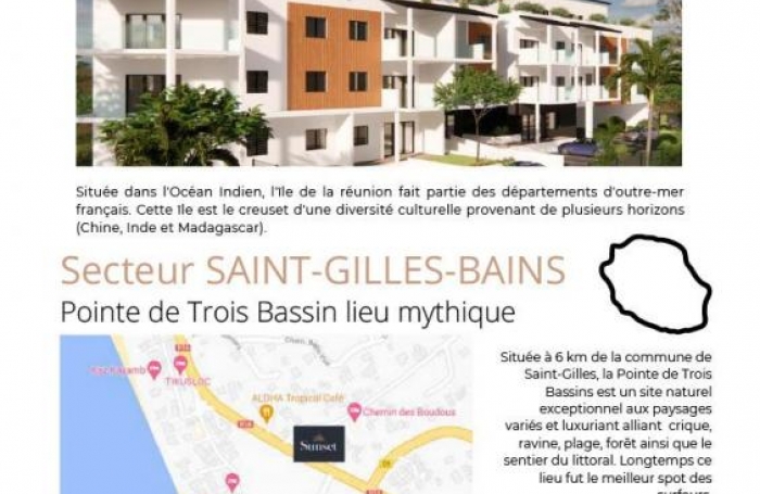 Vente Appartement 60.99m&sup2; 2 pi&#232;ces Trois Bassins