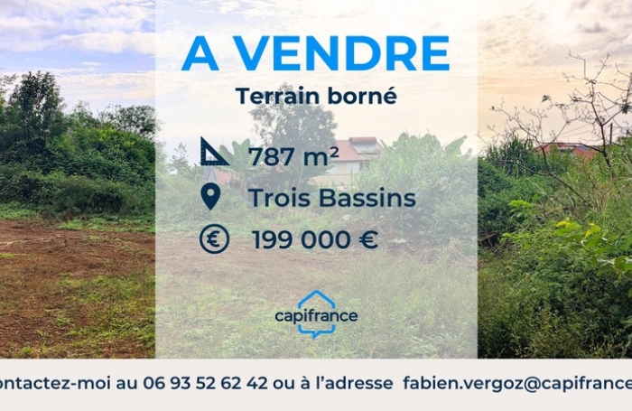 Vente Terrain 1230m&sup2; Trois Bassins