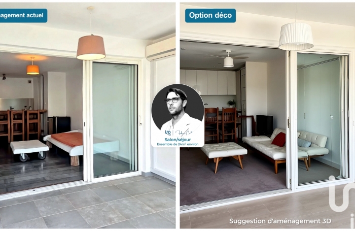 Vente Appartement 54m&sup2; 2 pi&#232;ces Saint Gilles les Bains