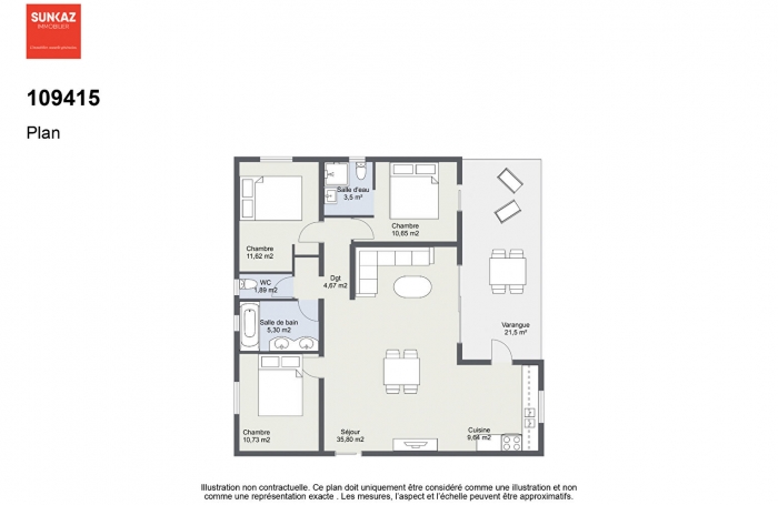 Vente Maison 94m² 4 pièces Etang-Sale