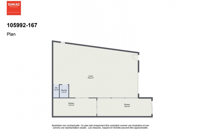 Location Local commercial 120m² 1 pièce Saint-Pierre