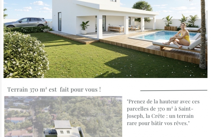 Vente Terrain 370m&sup2; Saint Joseph