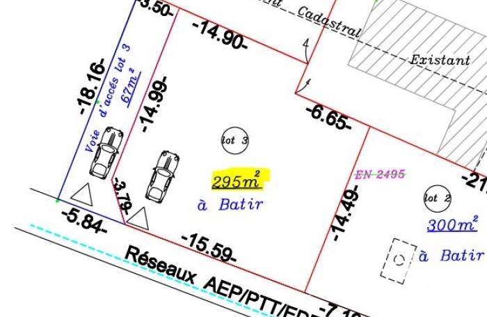 Vente Terrain 295m&sup2; Saint Louis