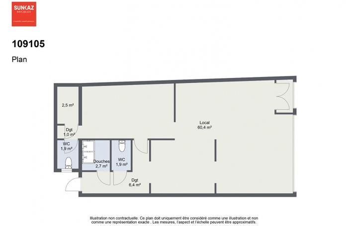 Location Local commercial 65m&sup2; Le Port
