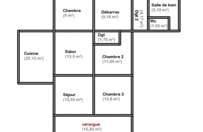 Location Maison 103m&sup2; 4 pi&egrave;ces Rivi&egrave;re Saint Louis