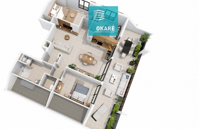 Vente Appartement 47.94m&sup2; 2 pi&egrave;ces Saint Paul